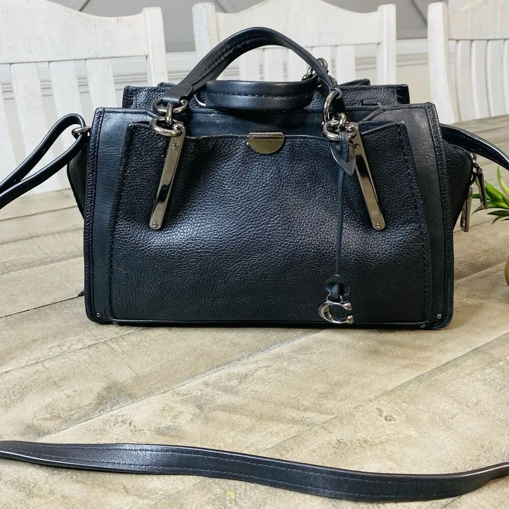 Coach 38551 Dreamer 27 Pabbled Leather Black Crossbody Bag - Picture 3 of 12